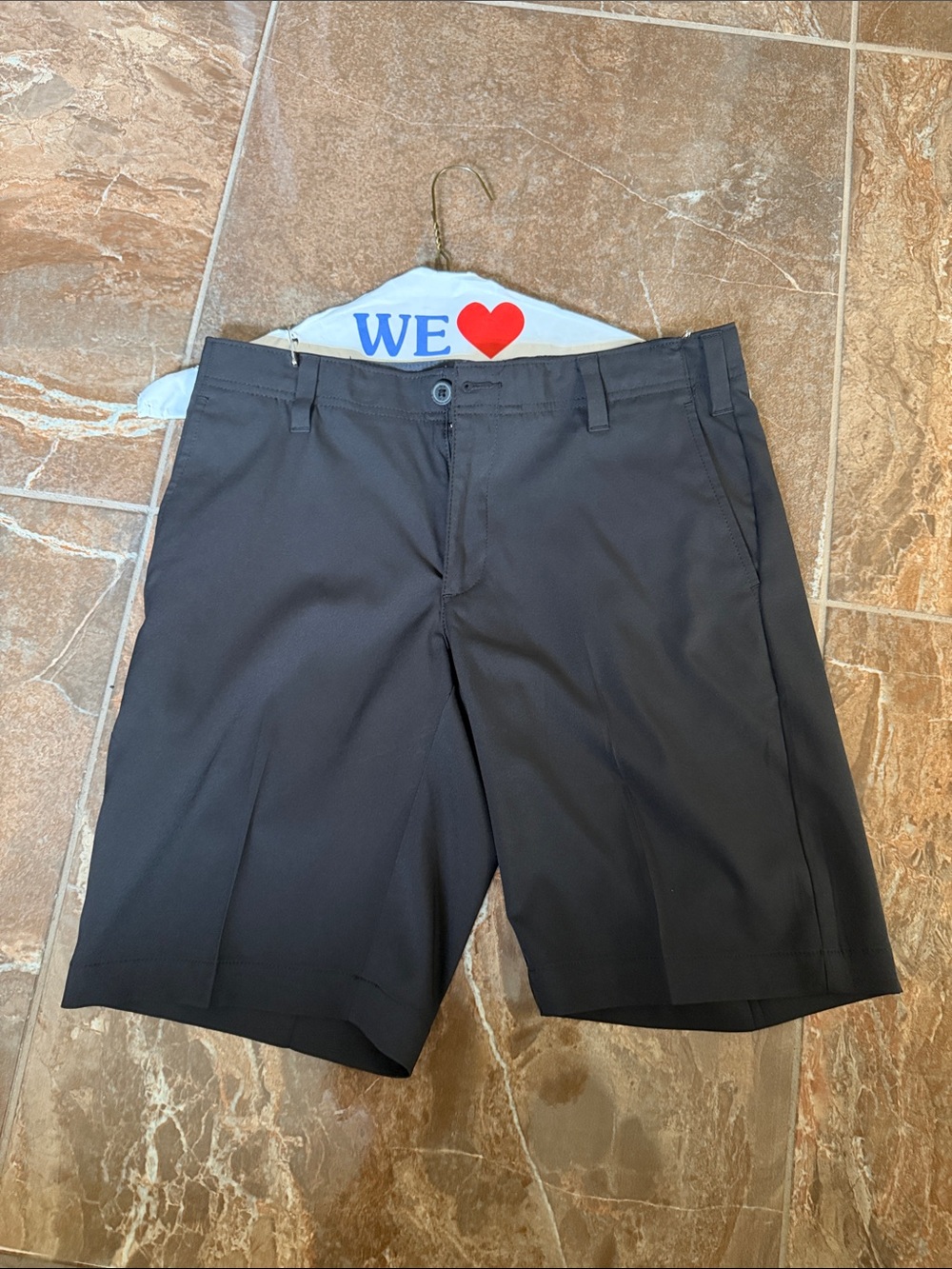 bcg Black Flat-Front Men's Performance Shorts